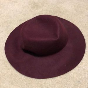 Burgundy hat